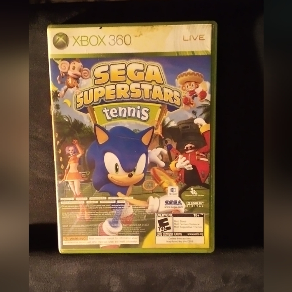 XBox 360: Sega Superstar Tennis & Xbox Live Arcade Rated E